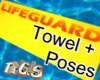 Towel Lifeguard poses